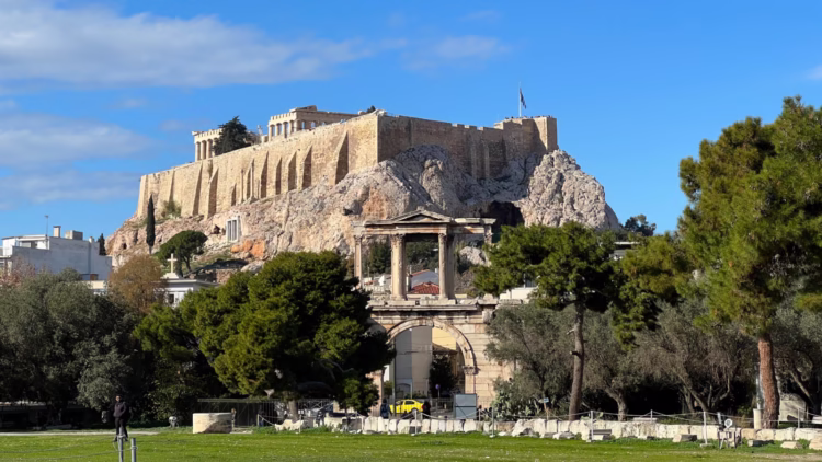 Acropolis Seen from the Olympieion in Athens