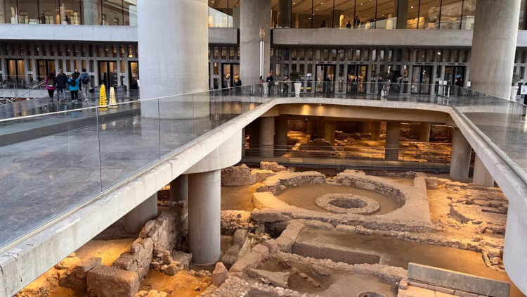 Excavations underneath the Acropolis Museum in Athens