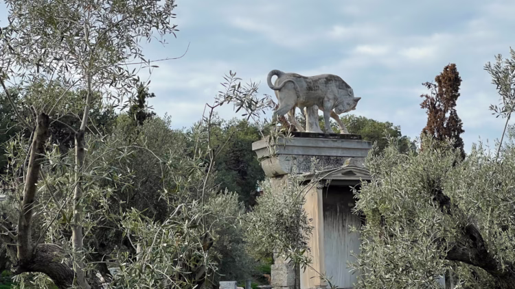 Copy of the Bull at the Kerameikos Cemetery in Athens