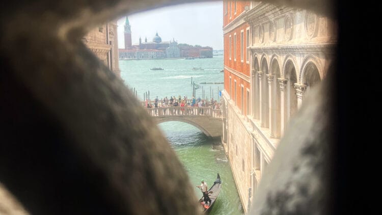 View from the Bridge of Sighs Venice