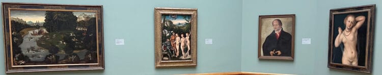 Lucas Cranach paintings in Kunstmuseum Basel art museum in Switzerland