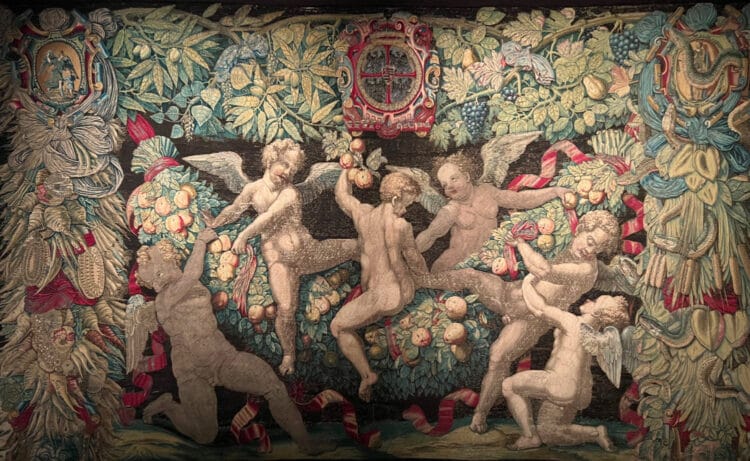 Dancing Cherubs Tapestry in Milan Duomo Museum