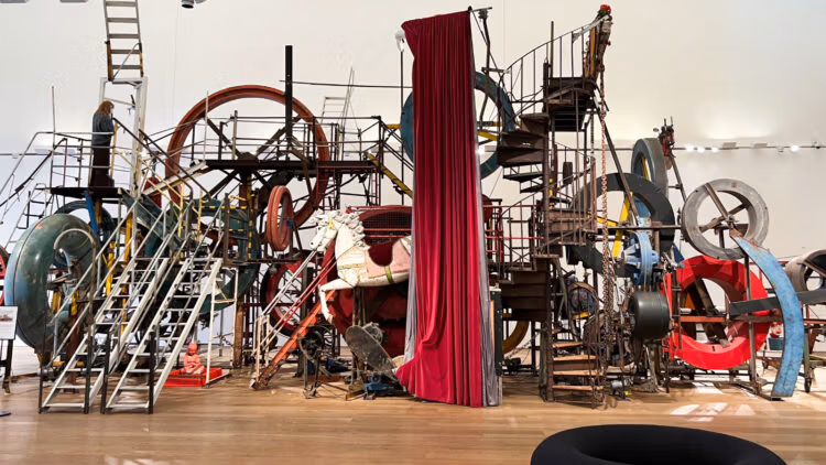 Visit the Museum Tinguely in Basel, Switzerland, to see kinetic art machines in motion. Many of Jean Tinguely’s métamatics sculptures still clatter, whirl, and shake today.