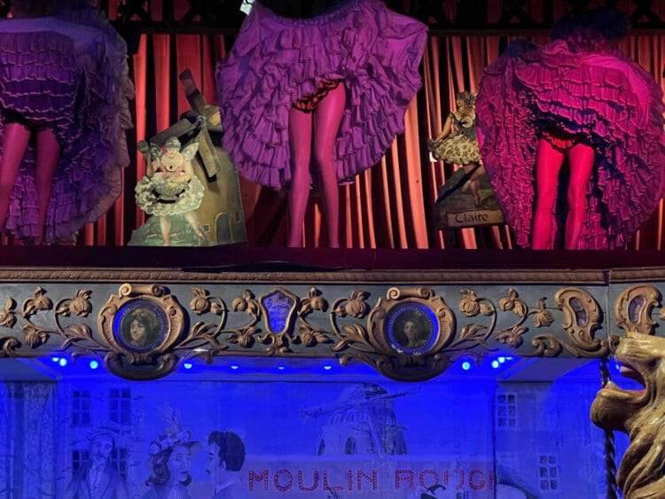 Moulin Rouge display at the Museum of Fairground Arts (Musée des Arts Forains) in Paris