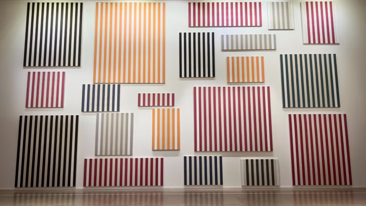 Daniel Buren's (1938- ) Mur de peintures