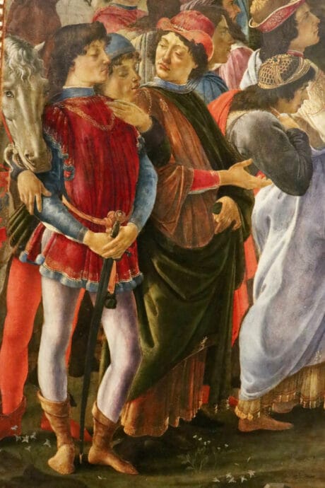 Adoration of the Magi (Detail) by Botticelli in the Uffizi