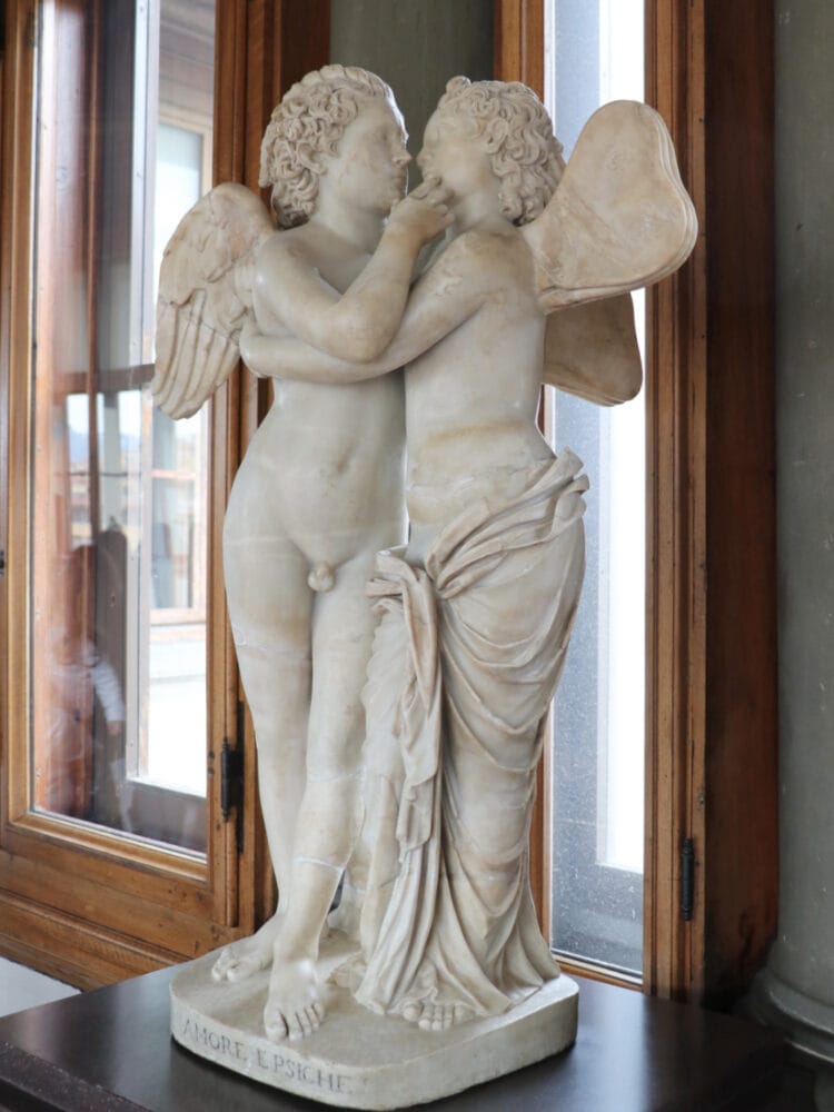Amor and Psyche in the Uffizi in the Uffizi Gallery in Florence