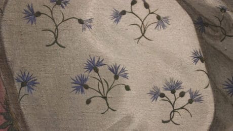 Birth of Venus (Flower Detail) The Birth of Venus, 1485 – The single most famous painting in Florence: Venus emerging from the sea on a seashell.