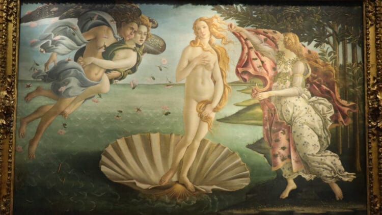 Botticelli The BIrth of Venus in the Uffizi