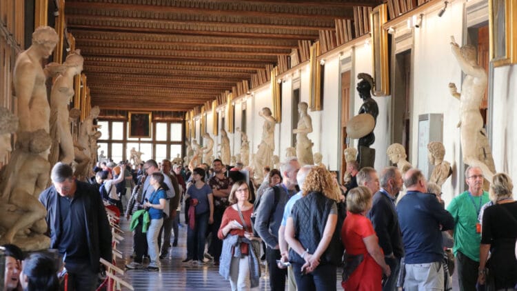 Busts of Antinous and Emperor Hadrian in the Uffizi