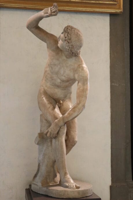 Discobolus Hiding from the Sun in the Uffizi in Florence