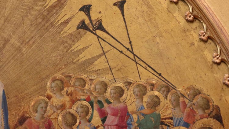 Fra Angelico Glorification of the Virgin with Angels and Saints (Detail)