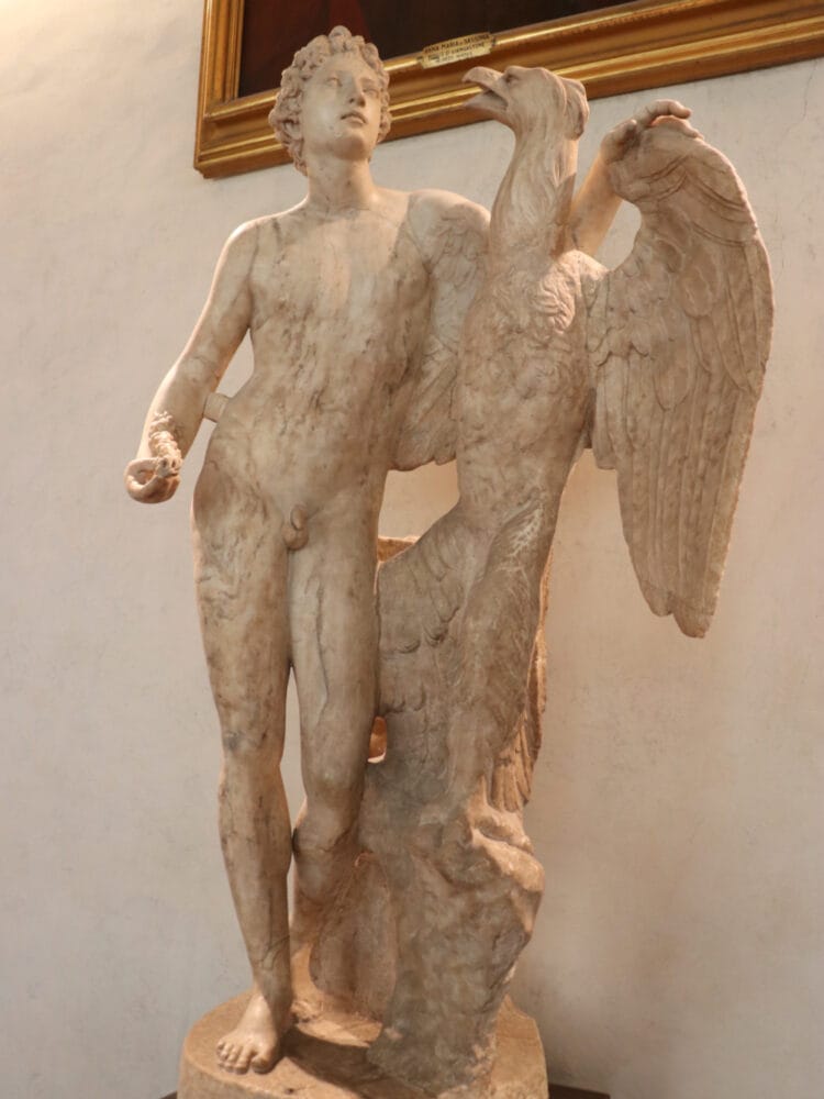 Ganymedes and the Eagle in the Uffizi Gallery in Florence