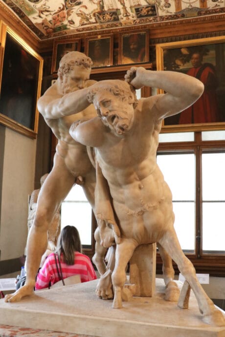Hercules Slaying the Centaur Nessus in the Uffizi in Florence