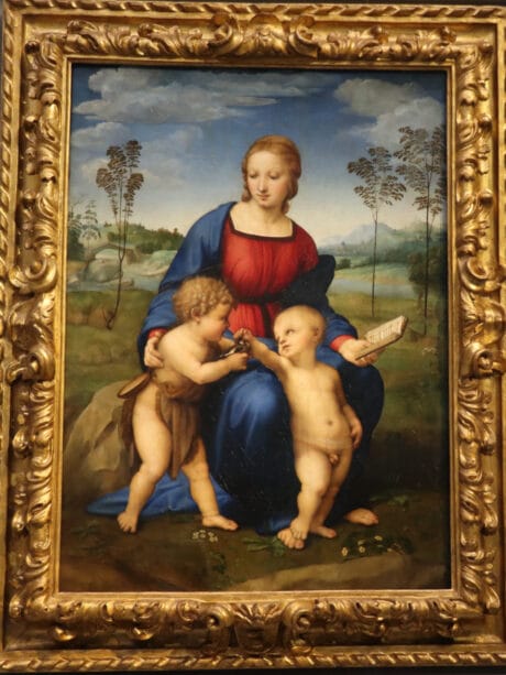 Madonna of the Goldfinch by Raphael in the Uffizi Gallery