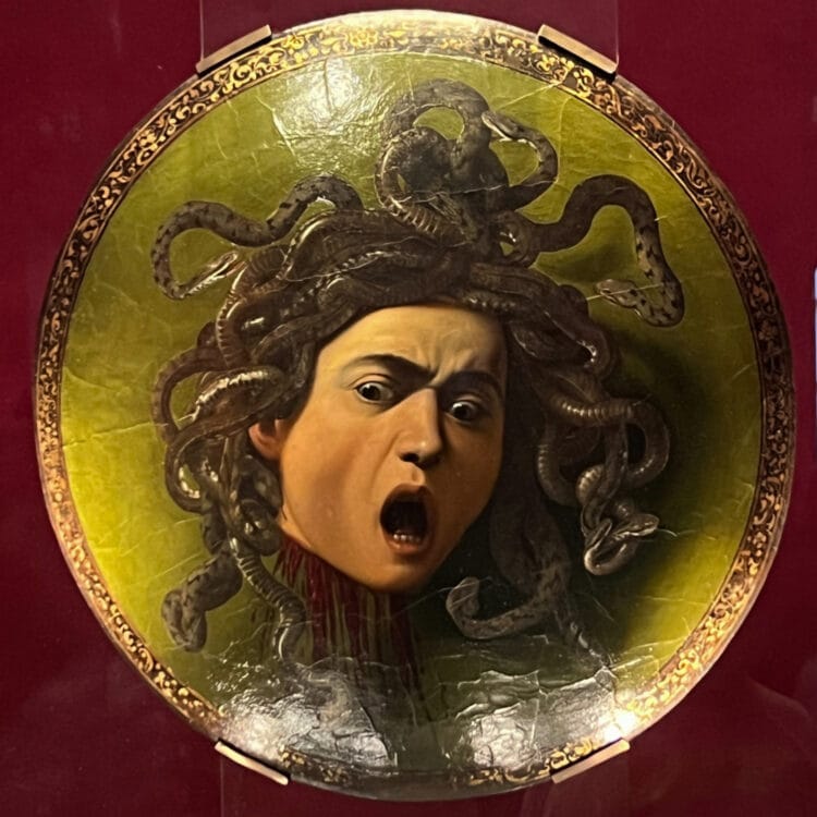 Medusa by Caravaggio in the Uffizi in Florence