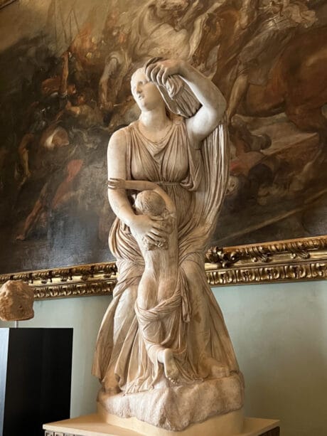 Queen Niobe of Thebes and her Youngest Daughter in the Uffizi Gallery in Florence