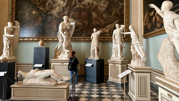 This series of 13 statues from the 2nd century A.D showing Niobe’s children being killed, is best appreciated as a group rather than individually. in the Uffizi Gallery in Florence