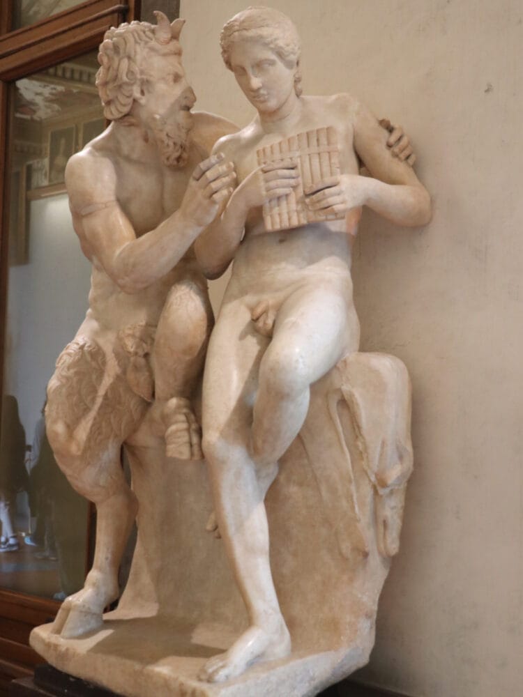 Pan and Daphnis in the Uffizi Gallery in Florence