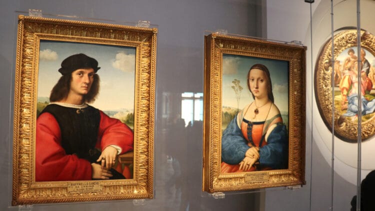 Portraits of Agnolo and Maddalena Doni, 1504-7, Raffaello Sanzio, in the Uffizi