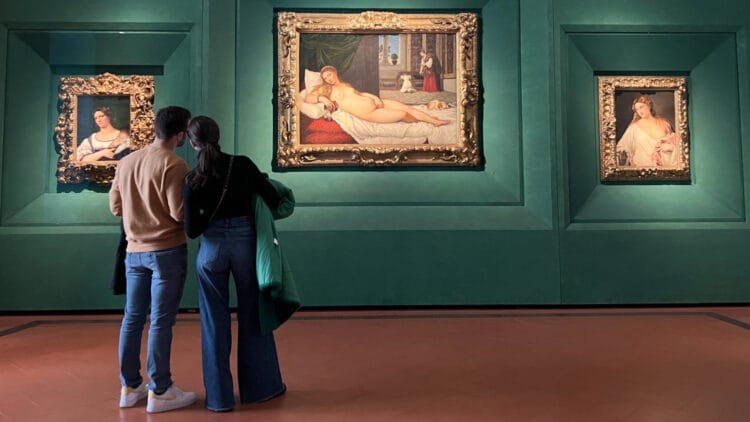 Titian Venus of Urbino in the Uffizi Gallery in Florence